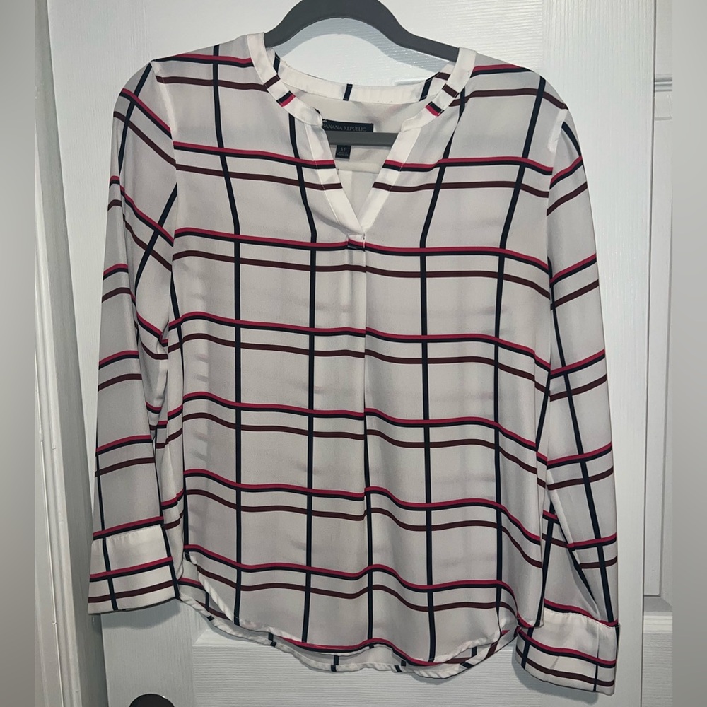 Banana Republic Plaid Blouse